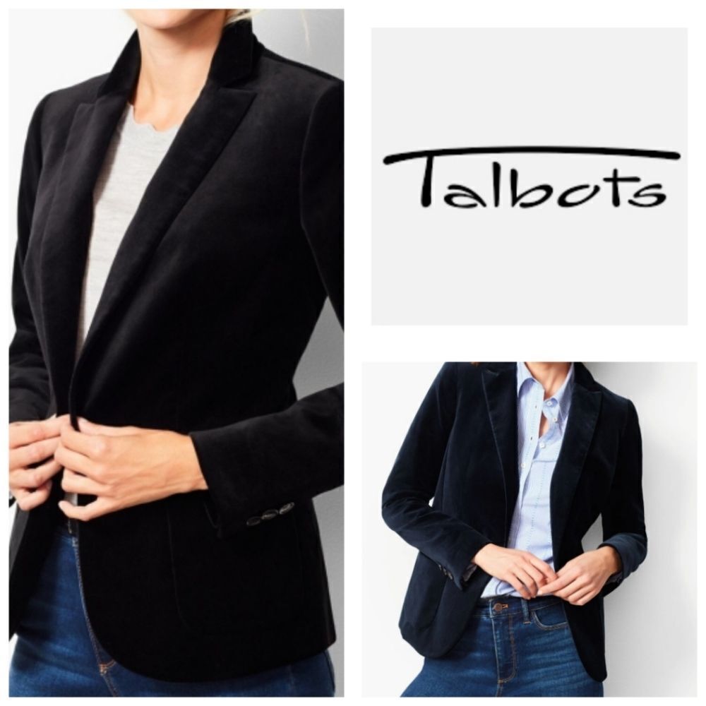 Talbots Black Velvet Blazer